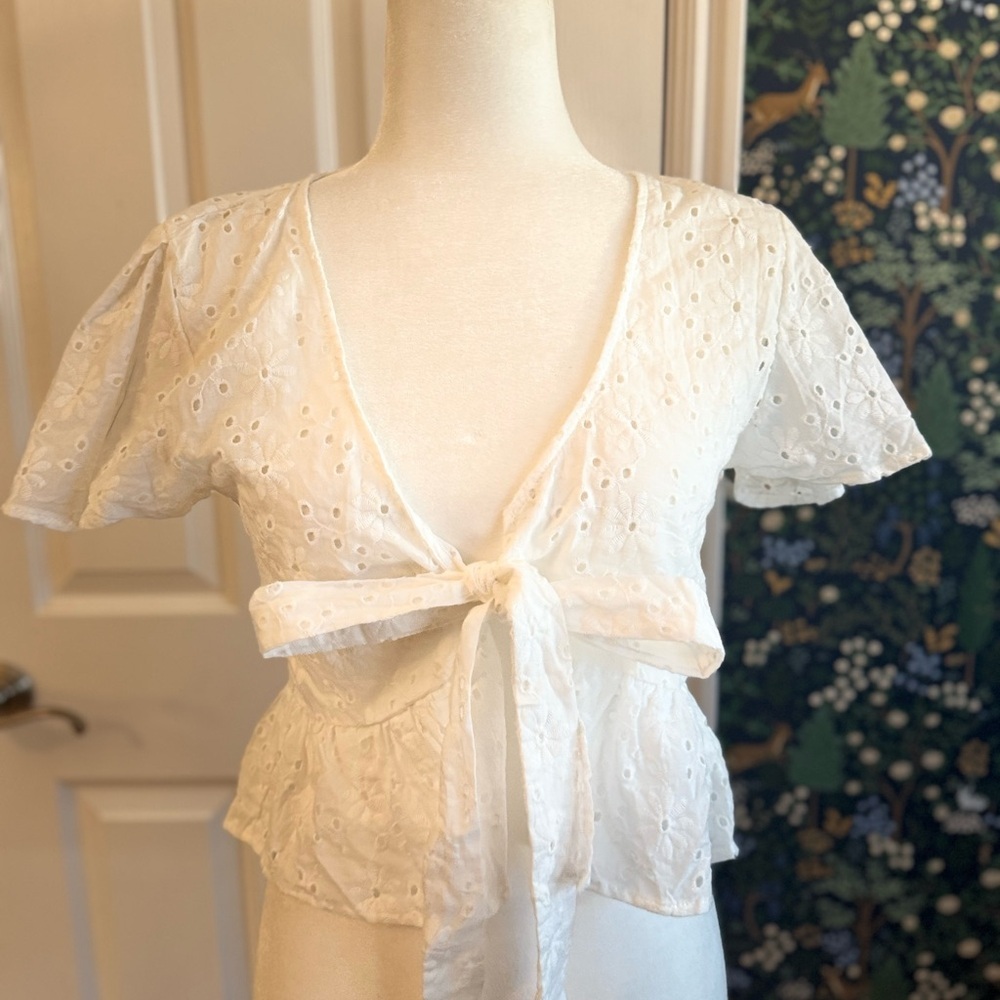 Cider White Eyelet Blouse